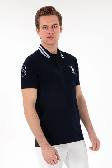USPA Men Polo Shirt USPA Big Logo Navy VR033 USPOM302 US POLO ASSN.